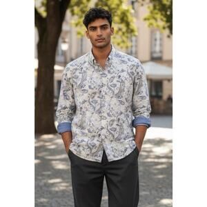 Tommy Bahama Men Button Down Shirt Reverse Print Paulo Paisley XXL NWT